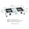 Prestige Star Stainless Steel Manual Gas Stove (2 Burners) 2